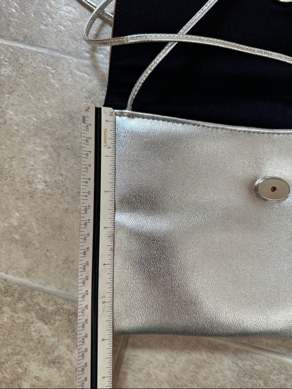 Metallic Silver Bow Clutch Wallet - Women Bags - Picture 5 of 5